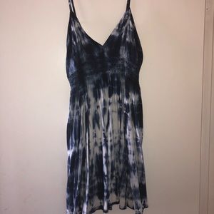 Short, flowy, tie dyed dress.